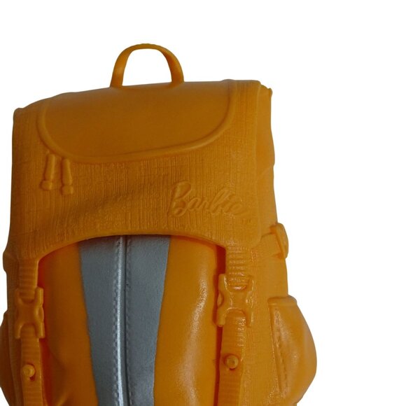 Barbie Camping Fun Mountain Hiking Backpack Orange With Basket Fashion Doll - Picture 2 of 10